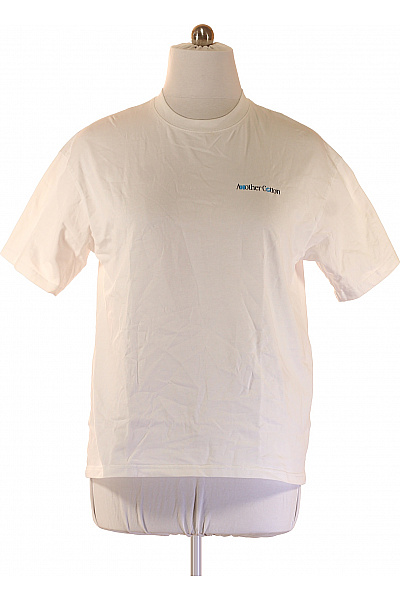 Pánské tričko s krátkým rukávem a nápisem basic bílé bavlněné Velikost L | Unimoda | obrázek 2