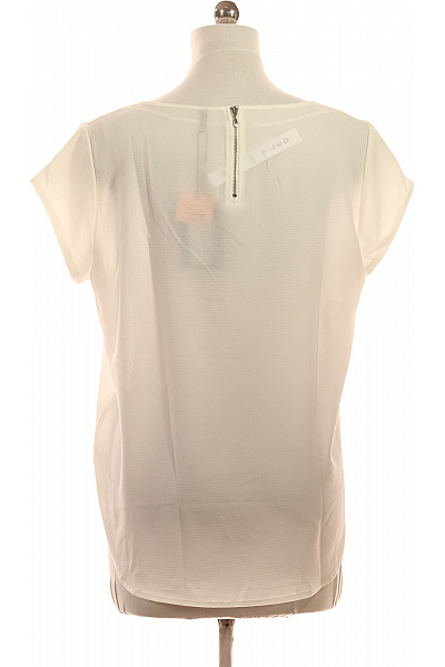 ONLY Bílá halenka s krátkým rukávem elegantní polyesterová průsvitná Vel. 42 | ONLY | obrázek 2