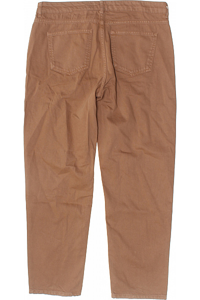 Dámské bavlněné volnočasové kalhoty s kapsami rovné hnědé Velikost 34 | Unimoda | obrázek 2