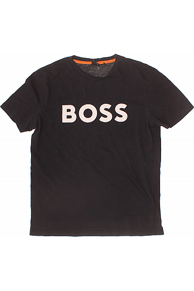 Hugo Boss Černé tričko s krátkým rukávem a nápisem Vel. L | Hugo Boss | obrázek 2