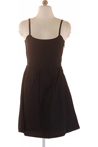 šaty na ramínka krátké bavlněné černé letní volnočasové Velikost XS | Unimoda | obrázek 2