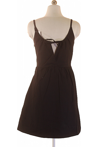 šaty na ramínka krátké bavlněné černé letní volnočasové Velikost XS | Unimoda | obrázek 3