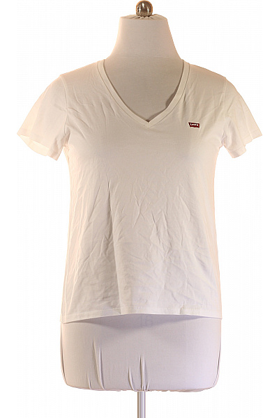 LEVIS dámské tričko s krátkým rukávem bílé basic bavlna Velikost XL | LEVIS | obrázek 2