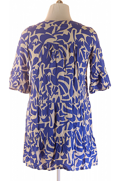 Sublevel dámské šaty volnočasové krátké modré s potiskem Velikost L | Sublevel | obrázek 2