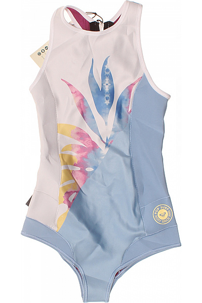 Roxy Jednodílné Sportovní Plavky Batikované Květinové Modré