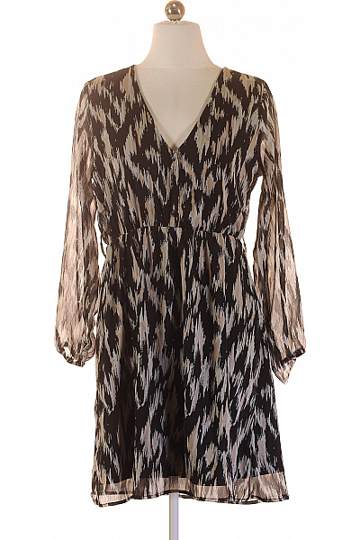 ONLY Dámské šaty S Dlouhým Rukávem A Páskem Boho Vzorované Velikost S