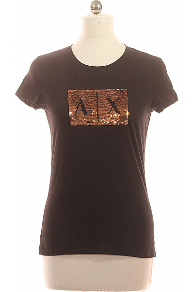 ARMANI Dámské tričko s krátkým rukávem a flitry Velikost l | ARMANI | obrázek 2