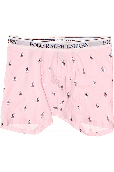 Ralph Lauren Pánské Bavlněné Boxerky S Potiskem Koní Růžové Velikost M
