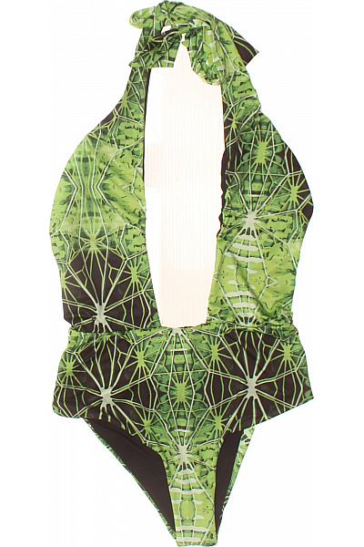 richmond jednodílné plavky za krk zelené geometrické moderní Vel. EU M | richmond | obrázek 2