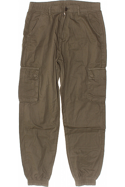 Pánské bavlněné cargo kalhoty volnočasové hnědé s kapsami Vel. XL | Unimoda | obrázek 2