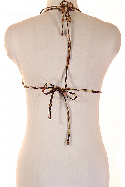 Guess Dámské plavky trojúhelníkové za krk tygrové s kamínky Velikost XL | Guess | obrázek 2