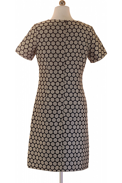 MORE & MORE Dámské šaty krátký rukáv puntíkované černé elegantní retro Vel. 36 | MORE & MORE | obrázek 2