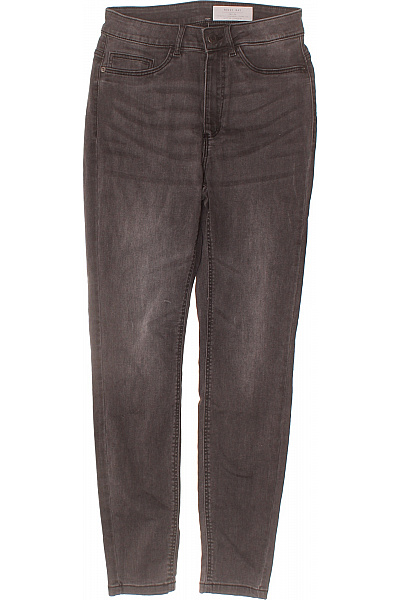 Noisy May Dámské Džíny šedé Strečové S Vysokým Pasem Vel. 28