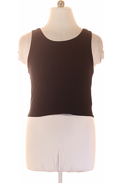 Lasca dámské černé tílko basic crop top bez rukávů Vel. 44-46 | Lasca | obrázek 2