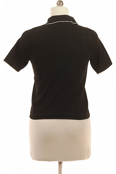 MANGO Dámské černé polo tričko s krátkým rukávem a límečkem Vel. M | MANGO | obrázek 2