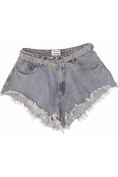 Dámské džínové kraťasy s páskem mini volnočasové modré Velikost 40 | Unimoda | obrázek 2