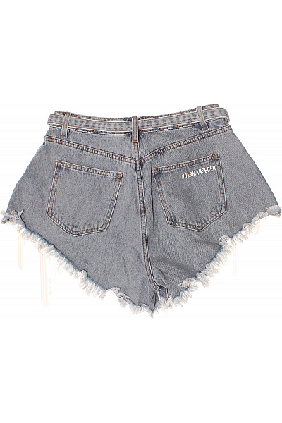 Dámské džínové kraťasy s páskem mini volnočasové modré Velikost 40 | Unimoda | obrázek 3