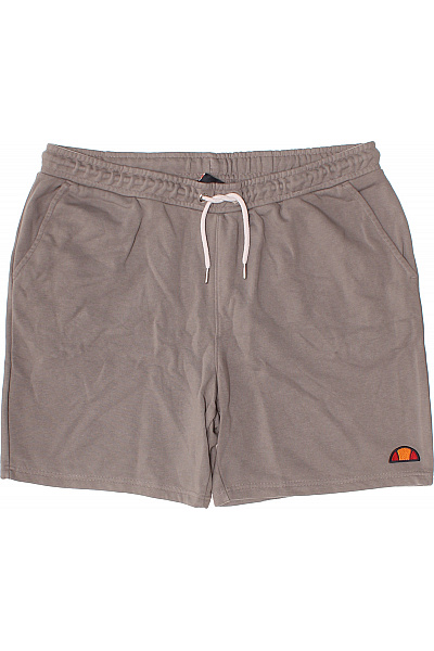 Ellesse Pánské Bavlněné Kraťasy Volnočasové Krátké šedé S Kapsami Velikost 2XL