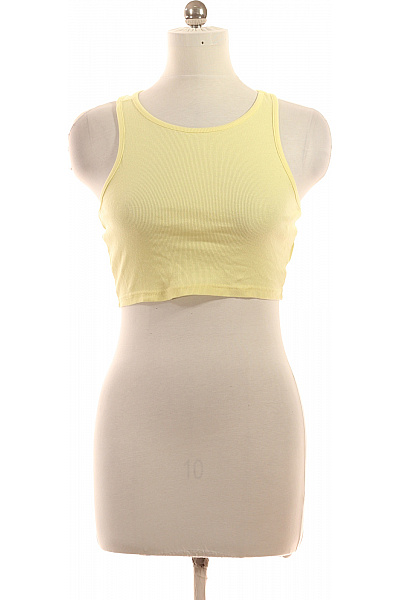 URBAN CLASSICS Dámské žluté tílko crop top bez rukávů basic Vel. M | URBAN CLASSICS | obrázek 2