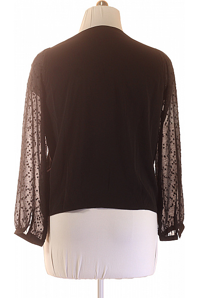 ONLY Dámská halenka s dlouhým rukávem puntíkovaná průsvitná černá Velikost XL | ONLY | obrázek 2