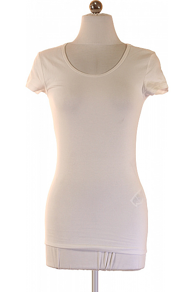 ONLY Dámské Tričko S Krátkým Rukávem Bílé Basic Vel. XS