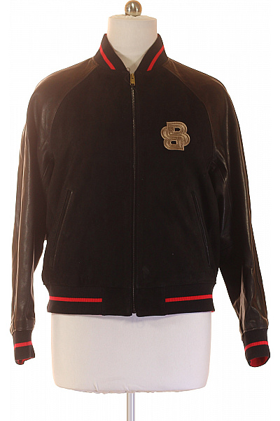 Hugo Boss Pánská Bomber Bunda černá Koženková Se Zipem Moderní Vel. EU 50