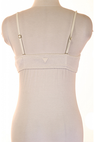 Guess dámské bílé žebrované plavky crop top s průstřihy Velikost M/L | Guess | obrázek 2