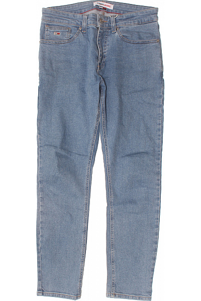 TOMMY HILFIGER Pánské Džíny Strečové Rovné Modré Bavlněné Vel. 30/30