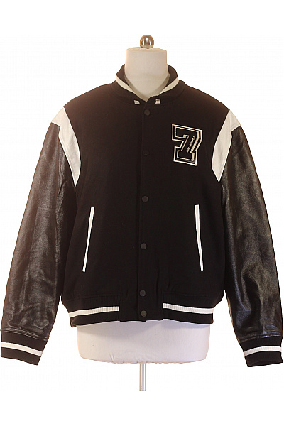 Karl Lagerfeld Pánská baseballová bunda vlněná černobílá bomber Velikost EU XL | Karl Lagerfeld | obrázek 2