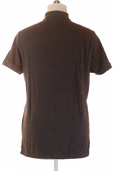 Ralph Lauren Pánské bavlněné tričko s krátkým rukávem a límečkem šedé Vel. XL | Ralph Lauren | obrázek 3