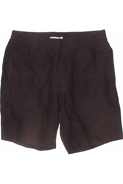 SAMSOE Pánské Lněné Kraťasy Volnočasové černé S Kapsami Vel. M