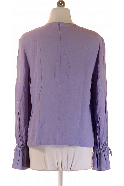 JUST FEMALE Fialová halenka s dlouhým rukávem a mašlí Velikost XS | JUST FEMALE | obrázek 2