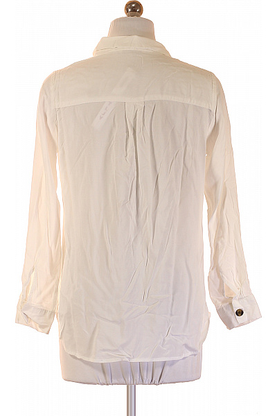 ONLY Dámská bílá košile s dlouhým rukávem ležérní viskózová Velikost XS | ONLY | obrázek 3