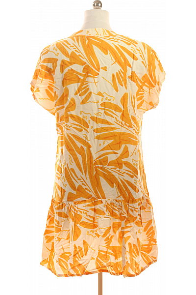 s.OLIVER dámské šaty krátký rukáv volnočasové květované oranžové Velikost EU 42 | s.OLIVER | obrázek 3