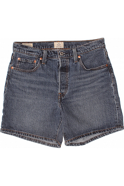 LEVIS Dámské džínové kraťasy modré s kapsami krátké ležérní Velikost W28 | LEVIS | obrázek 2