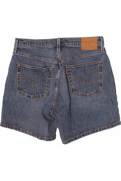 LEVIS Dámské džínové kraťasy modré s kapsami krátké ležérní Velikost W28 | LEVIS | obrázek 3
