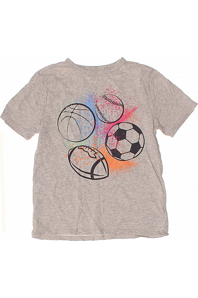 Gap Dívčí Tričko šedé S Potiskem Míčů Velikost M