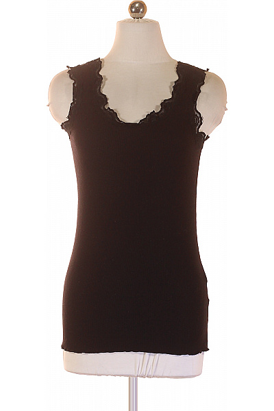 FRANSA Dámské Tílko černé Krajka Bez Rukávů Basic Vel. S