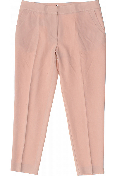 WE  Dámské Růžové Elegantní Kalhoty S Kapsami Rovné Business Vel. 32