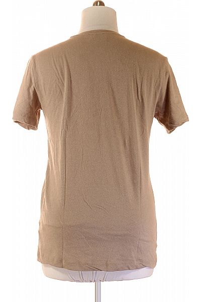 Pánské tričko s krátkým rukávem basic jednobarevné bavlněné khaki Vel. l | Unimoda | obrázek 2