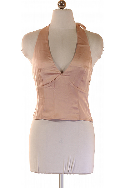 LeGer By Lena Gercke Růžové Tílko Bez Rukávů S Hlubokým Výstřihem Elegantní Polyesterové Vel. EU 38