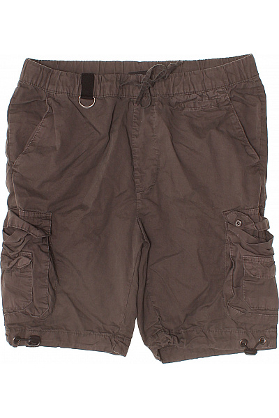 URBAN CLASSICS Pánské Bavlněné Kraťasy Cargo Volnočasové Hnědé S Kapsami Vel. S