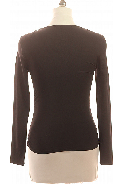 PIECES Dámské tričko s dlouhým rukávem jednobarevné basic černé Velikost M | PIECES | obrázek 2