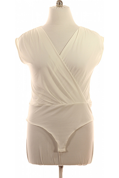 Dámské bílé body bez rukávů zavinovací s výstřihem do V elegantní Velikost 44 | Unimoda | obrázek 2
