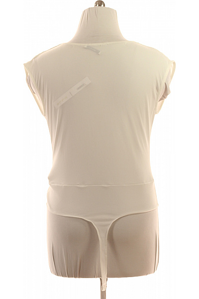Dámské bílé body bez rukávů zavinovací s výstřihem do V elegantní Velikost 44 | Unimoda | obrázek 3