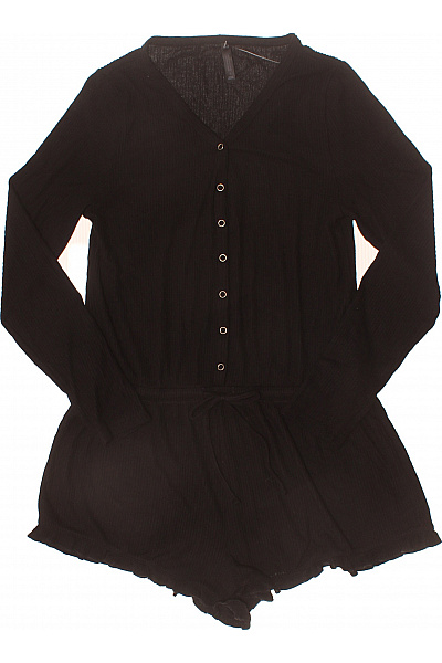 dámský černý overal s dlouhým rukávem a šňůrkou Velikost L | Unimoda | obrázek 2