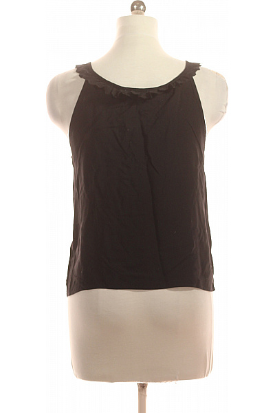 Dámská halenka bez rukávů s volánky a výstřihem do V Velikost 38 | Unimoda | obrázek 3