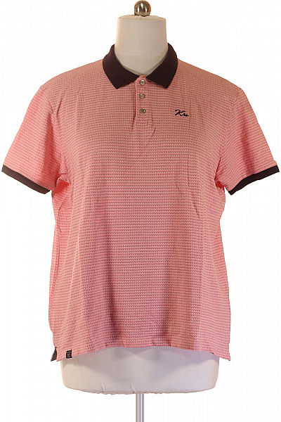 Koroshi. Pánské tričko s límečkem a krátkým rukávem růžové Velikost xxl | Koroshi. | obrázek 2