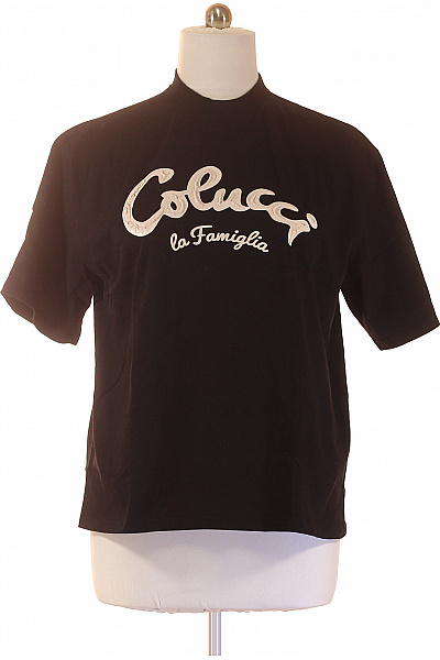 Černé bavlněné tričko s krátkým rukávem a výšivkou Velikost l | Unimoda | obrázek 2