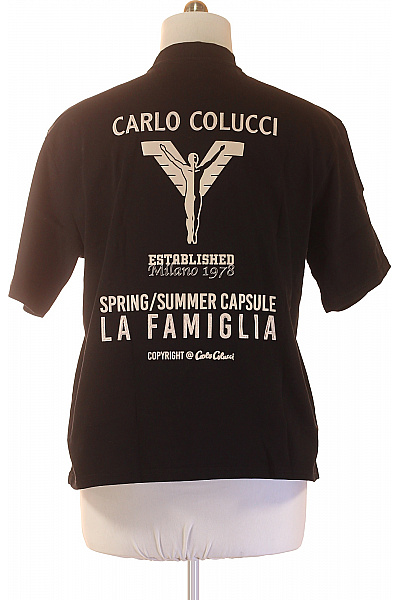 Černé bavlněné tričko s krátkým rukávem a výšivkou Velikost l | Unimoda | obrázek 3